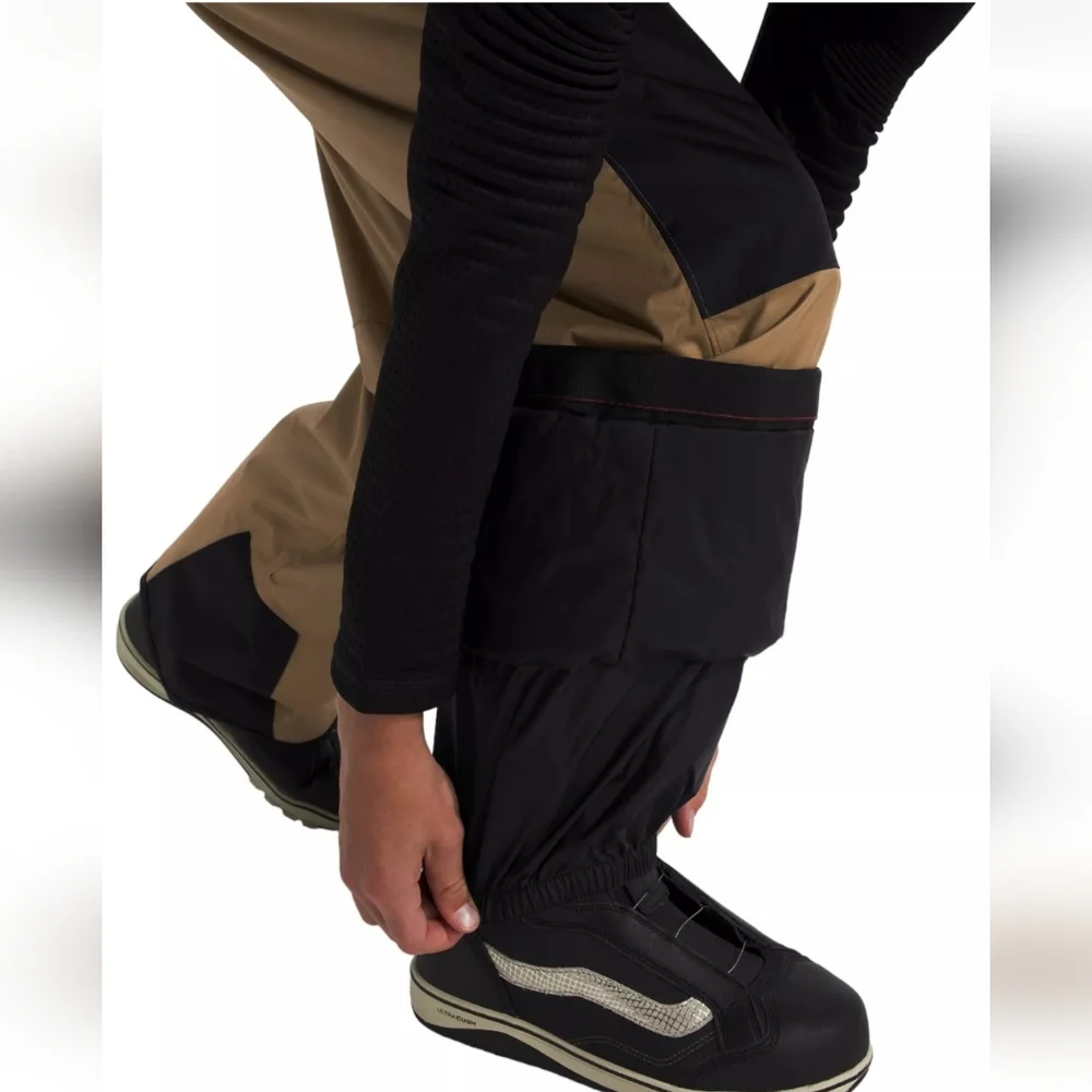 NWT Kids Teen M(10) North Face Brown and Black Snow Bib